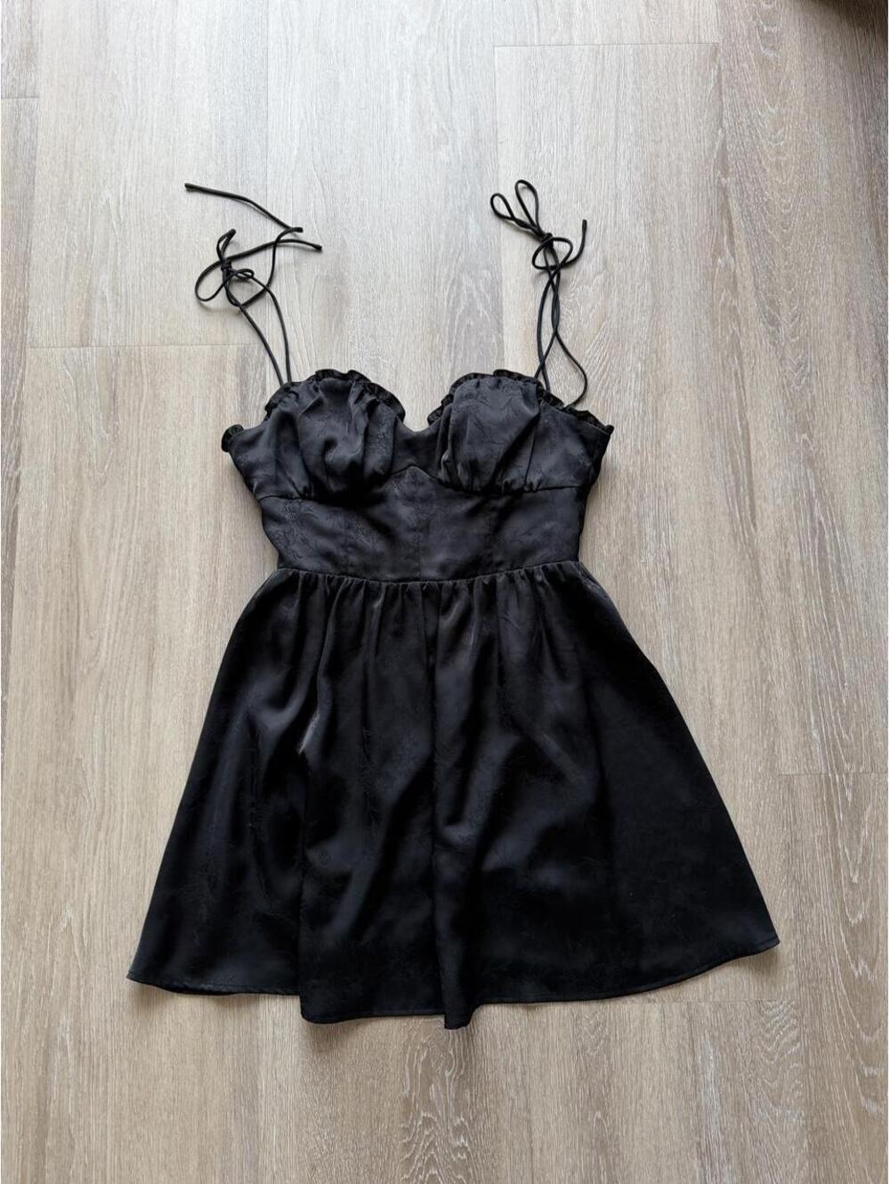 Reformation mini black dress